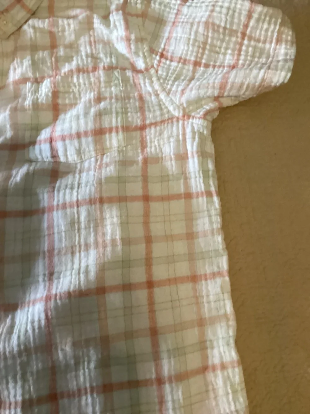 Janie & Jack soft red plaid gauze shirt with Crewcuts  drawstring shorts size 16